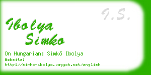 ibolya simko business card